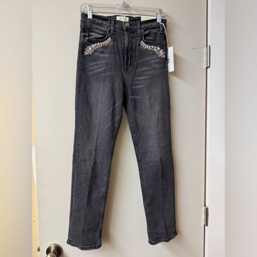 NWT McGuire Vintage Slim Jean Black BellwoodsW/ rhinestone pocket